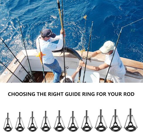 50 جهاز كمبيوتر شخصى 10 أحجام طقم إصلاح نصائح قضيب الصيد استبدال عدة، Restoo الثقيلة الفولاذ المقاوم للصدأ مقاومة للاهتراء السيراميك أدلة حلقة قضيب الصيد نصائح استبدال عدة الثقوب القطب، 50 جهاز كمبيوتر شخصى in Kuwait