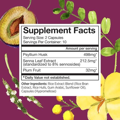 Matys Constipation Relief Capsules, Botanical Herbal Laxative Relieves Constipation, Promotes Smooth Bowel Movement & Gut Health, Safe & Effective for Adults & Kids 12 Years +, 20 Vegetarian Capsules in Kuwait