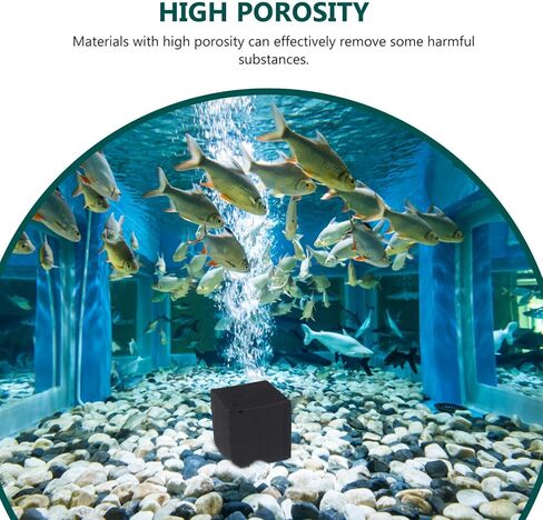 Totority 3 قطع فلتر حوض السمك من الكربون المنشط، هيكل مكعب على شكل قرص العسل من الفحم لتنقية المياه لخزان الأسماك، مكعبات الفحم المنشط لتنقية المياه في حمامات السباحة in Kuwait