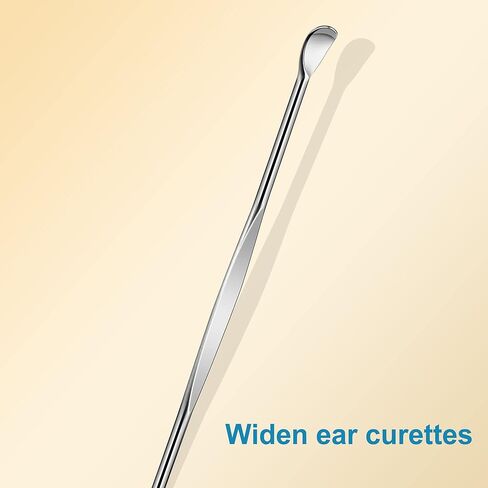 10 قطع من الفولاذ المقاوم للصدأ خلال أذني ملعقة معدنية للأذن، أداة تنظيف شمع الأذن، مجموعة إزالة شمع الأذن in Kuwait