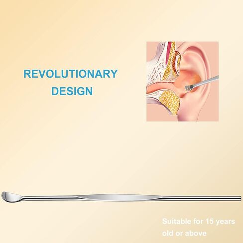 10 قطع من الفولاذ المقاوم للصدأ خلال أذني ملعقة معدنية للأذن، أداة تنظيف شمع الأذن، مجموعة إزالة شمع الأذن in Kuwait