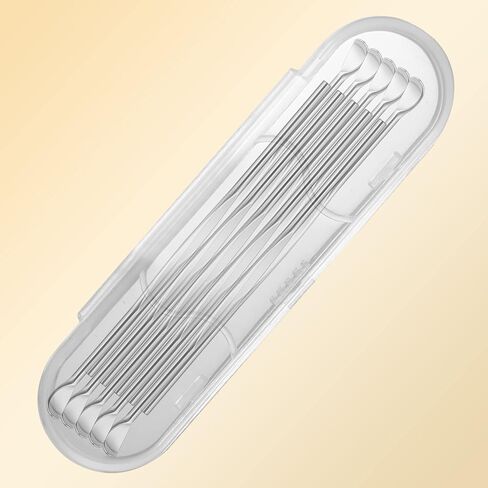 10 قطع من الفولاذ المقاوم للصدأ خلال أذني ملعقة معدنية للأذن، أداة تنظيف شمع الأذن، مجموعة إزالة شمع الأذن in Kuwait