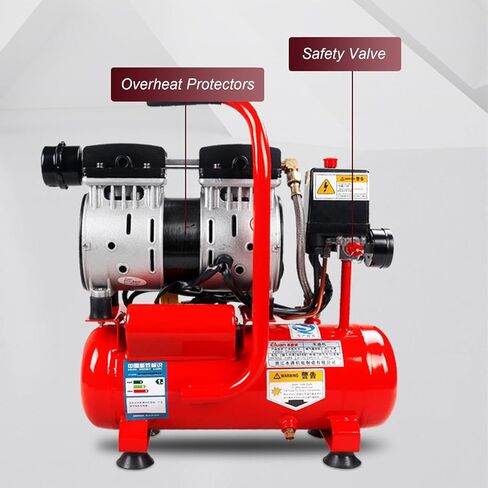 استمتع باداء قوي مع ضاغط الهواء المحمول من هايشيكا | 8 جالون، 1.1 حصان، فائق الهدوء وفعال in Kuwait