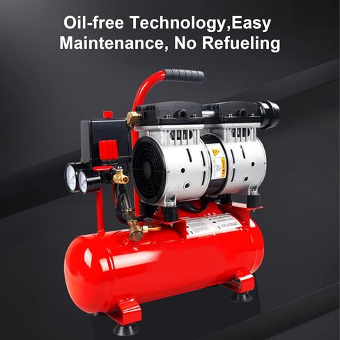 استمتع باداء قوي مع ضاغط الهواء المحمول من هايشيكا | 8 جالون، 1.1 حصان، فائق الهدوء وفعال in Kuwait