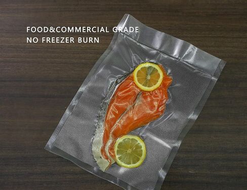 أكياس تفريغ الطعام من كيلوبروب، 200 قطعة بحجم ربع 27.94 سم × 40.64 سم، خالية من مادة BPA، حقيبة غلق الطعام بتفريغ الهواء من الدرجة التجارية، أكياس سميكة منقوشة لتخزين الطعام والطهي بالفيديو in Kuwait