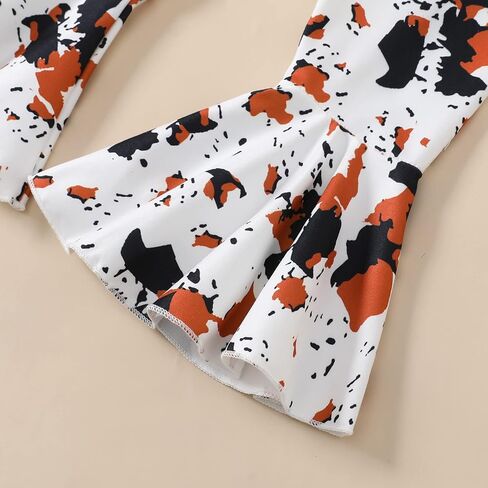 ملابس أطفال بناتي من GRNSHTS ملابس علوية مطبوعة بحروف للفتيات الصغيرات + سراويل سفلية على شكل جرس زهري + رباط رأس 3 قطعة ملابس صيفية in Kuwait