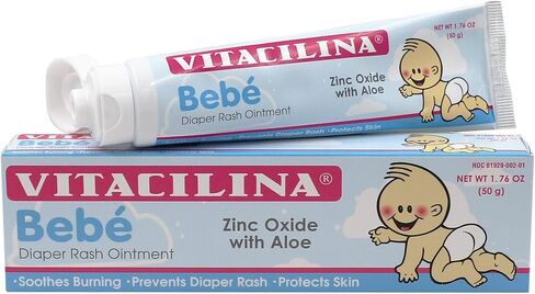 Vitacilina Bebe, Diaper Rash Ointment, Skin Protectant with Vitamins and Wetting oils, Protects Baby's Skin, 2-Pack of 1.76 Oz, 2 Boxes in Saudi Arabia