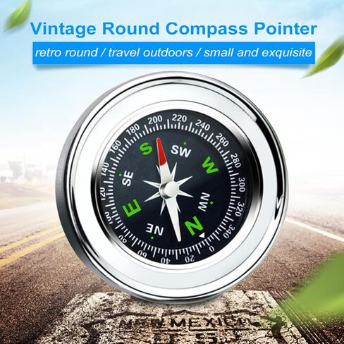 بوصلة معدنية عتيقة من الستانلس ستيل عالية الدقة ومحمولة للسفر والتخييم والمشي لمسافات طويلة وركوب القوارب in Kuwait