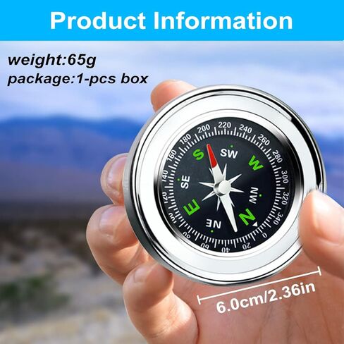 بوصلة معدنية عتيقة من الستانلس ستيل عالية الدقة ومحمولة للسفر والتخييم والمشي لمسافات طويلة وركوب القوارب in Kuwait