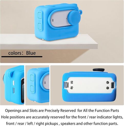 حافظة واقية من السيليكون لكاميرا insta360 GO3 مع ملحقات عدسة زجاجية مقواة (أزرق) in Kuwait