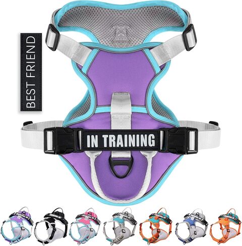 WENDISI عدم سحب الكلب تسخير، عاكس سترة الكلب تسخير مع الأمام والخلف 2 مقاطع المقود، أكسفورد الحيوانات الأليفة تسخير قابل للتعديل لينة مبطن الكلب سترة مع مقبض تحكم سهل للكلاب الصغيرة والمتوسطة الكبيرة in Kuwait