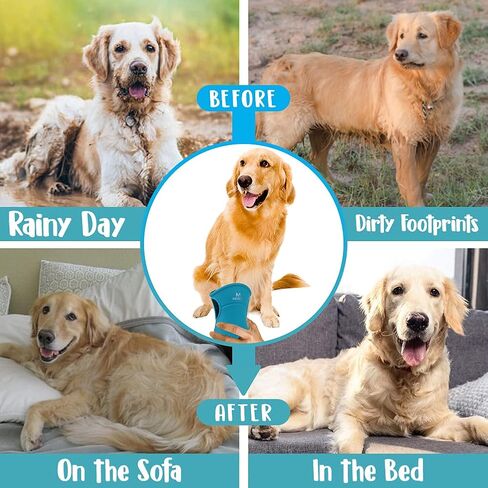 منظف أقدام الكلاب من ماستربتز، سهل الحمل والنقل مع منشفة وكوب غسيل قدم الحيوانات الأليفة 2 في 1 وفرشاة تنظيف لتنظيف أقدام الكلاب من السيليكون لتدليل الكلاب والقطط والجراء الكبيرة الحجم in Kuwait