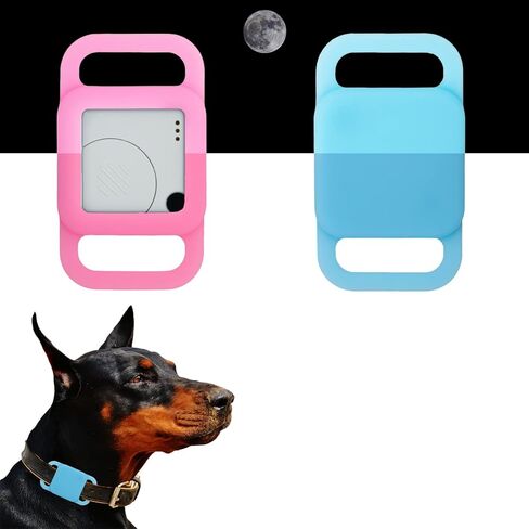 Silicone Tile Dog Collar Holder for Tile Mate 2020 & 2018, 2 Pack Tile Case Protective Cover for Pet Dog Cat (Black/Orange) in Kuwait