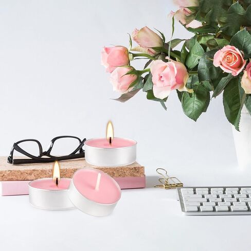 50 عبوة من شموع Tealight المعطرة باللافندر في كوب شفاف، شمعة نذرية من الشمع الأرجواني لأعياد الميلاد وحفلات الزفاف والكنائس والذكرى السنوية والمزيد (8 ساعات) in Kuwait