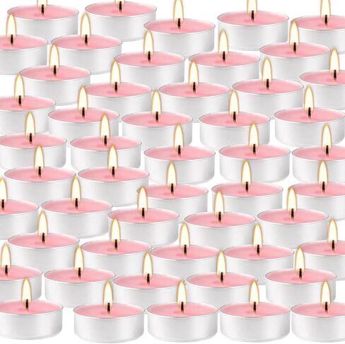 50 عبوة من شموع Tealight المعطرة باللافندر في كوب شفاف، شمعة نذرية من الشمع الأرجواني لأعياد الميلاد وحفلات الزفاف والكنائس والذكرى السنوية والمزيد (8 ساعات) in Kuwait