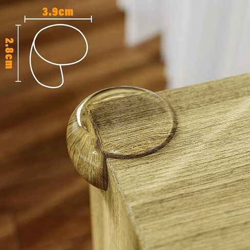 واقيات زوايا الطفل - وسائد زوايا الأثاث مصدات أمان الحواف - وسادة مقاومة للصدمات للأطفال لتغطية حواف طاولة الأثاث الحادة، شفافة (32 × 32 مم، شفاف، 12) in Kuwait