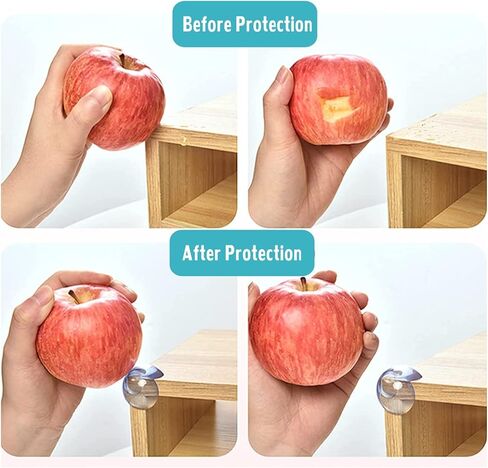 واقيات زوايا الطفل - وسائد زوايا الأثاث مصدات أمان الحواف - وسادة مقاومة للصدمات للأطفال لتغطية حواف طاولة الأثاث الحادة، شفافة (32 × 32 مم، شفاف، 12) in Kuwait