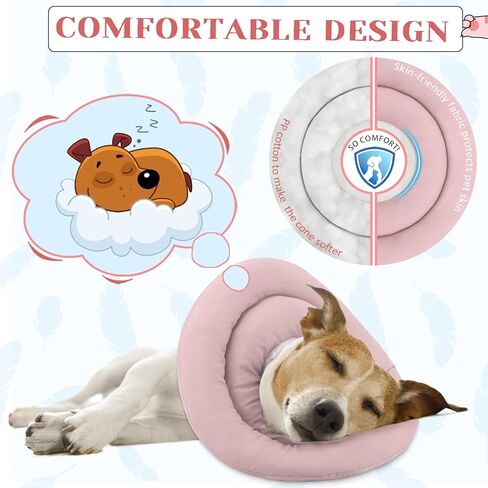 Pawfun Soft Dog Cone Alternative After Surgery,Comfortable Dog Recovery Collars Cones for Small Dogs,Adjustable Dog Neck Cone Protective Elizabethan Collar for Dogs to Stop Licking in Kuwait