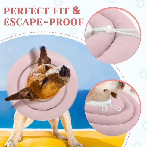 Pawfun Soft Dog Cone Alternative After Surgery,Comfortable Dog Recovery Collars Cones for Small Dogs,Adjustable Dog Neck Cone Protective Elizabethan Collar for Dogs to Stop Licking in Kuwait
