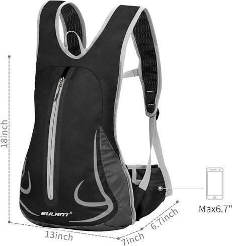 ONTYZZ 14L Small Running Backpack Waterproof& Lightweight Hiking Backpack with Reflective Stripes Small Backpack for Biking Hiking Running Skiing Camping Trekking Mountaineering Cycling in Kuwait