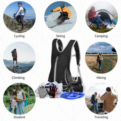 ONTYZZ 14L Small Running Backpack Waterproof& Lightweight Hiking Backpack with Reflective Stripes Small Backpack for Biking Hiking Running Skiing Camping Trekking Mountaineering Cycling in Kuwait