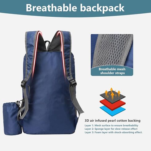 kingsea Foldable Backpack,Lightweight Packable High capacity Backpack for Travel Camping Hiking Outdoor Sports Daypack (Green) in Kuwait