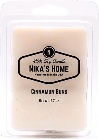 Nika's Home Leather Soy Wax Melts/Cubes - Strong Scents - Hand-Poured in The USA - 100% Soy Wax - Great for Wax and Candle Warmers in Kuwait