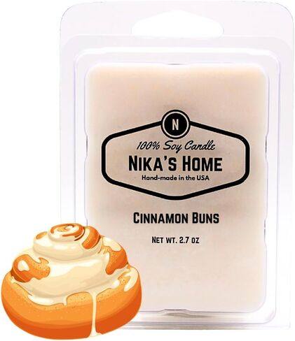 Nika's Home Leather Soy Wax Melts/Cubes - Strong Scents - Hand-Poured in The USA - 100% Soy Wax - Great for Wax and Candle Warmers in Kuwait