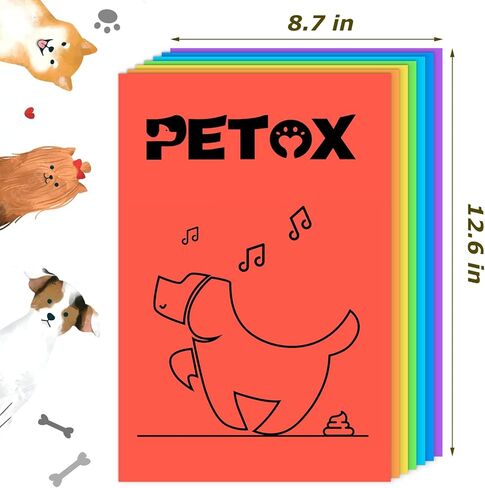 PETOX Poop Bags for Dog (Rainbow),100% Compostable - 38% Biobased Poop Bags, Eco-friendly,Leak Proof,Dog Waste Bags Refill Rolls with 2 Free Dispenser (Unscented) - 12.6x8.7 in - 560 Count in Kuwait