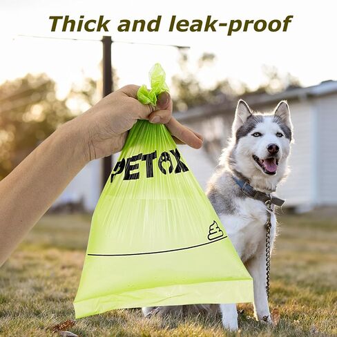 PETOX Poop Bags for Dog (Rainbow),100% Compostable - 38% Biobased Poop Bags, Eco-friendly,Leak Proof,Dog Waste Bags Refill Rolls with 2 Free Dispenser (Unscented) - 12.6x8.7 in - 560 Count in Kuwait