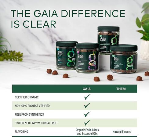 Gaia Herbs Relax Gummies - Supports Calm Feelings - With Organic Apple Juice & Lemon Juice Concentrate - 45 Gummies (15 Servings) in Saudi Arabia