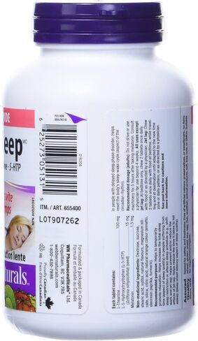 Webber Naturals Super Sleep Melatonin Plus L-Theanine & 5-HTP, 90 soft-melt tablets (1) in Saudi Arabia