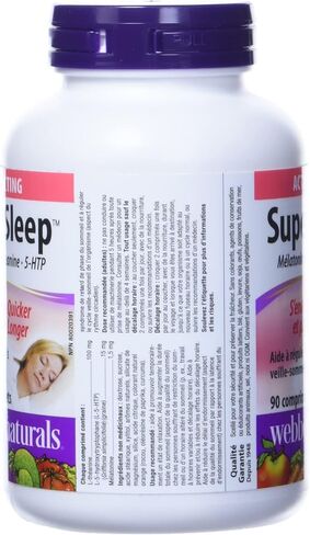 Webber Naturals Super Sleep Melatonin Plus L-Theanine & 5-HTP, 90 soft-melt tablets (1) in Saudi Arabia