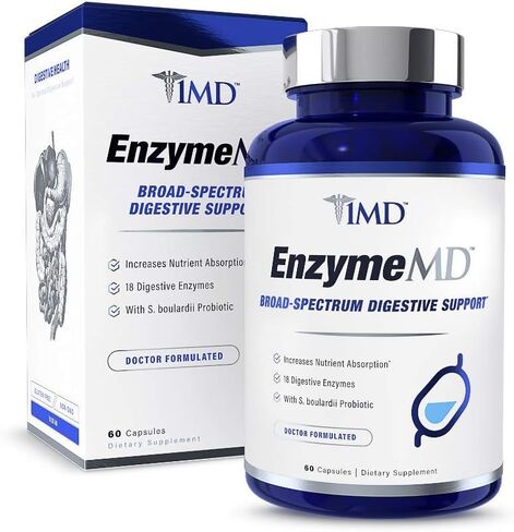 1MD MediZyme إنزيمات هضمية كاملة، 60 كبسولة in Kuwait