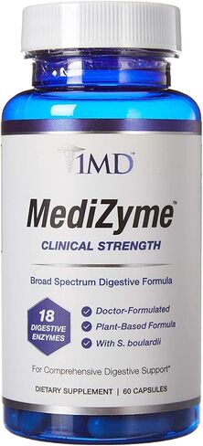 1MD MediZyme إنزيمات هضمية كاملة، 60 كبسولة in Kuwait