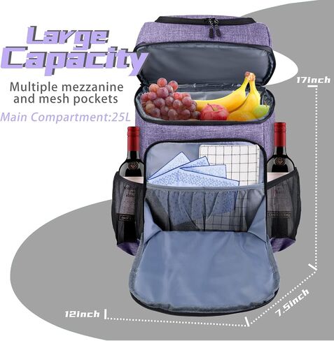 BAGLHER Lightweight Insulated Cooler Backpack - 30 Cans, Leak-Proof for Lunch, Picnic, Hiking, Camping Trips in Kuwait