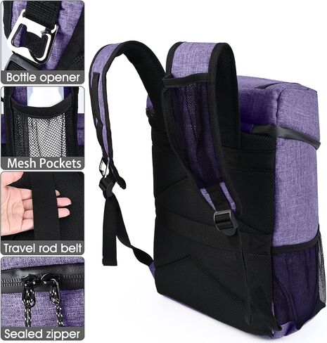 BAGLHER Lightweight Insulated Cooler Backpack - 30 Cans, Leak-Proof for Lunch, Picnic, Hiking, Camping Trips in Kuwait