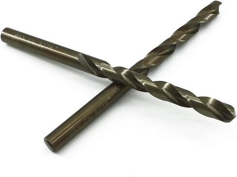 مجموعة رؤوس مثقاب كوبالت من الفولاذ عالي السرعة 1/4 بوصة من SPKLINE 6.35 مم (1/4 بوصة) بطول Jobber Twist M35 لقمة مثقاب معدنية للفولاذ المقاوم للصدأ ومجموعة رؤوس مثقاب معدنية صلبة in Kuwait