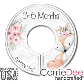 Nursery Closet Size Dividers, Set of 6 (3 Months to 24 Months), Girls Baby Clothes Organizers, Forest Animals, Fox, Raccoon, Deer, Rabbit, Bunny, Cute Woodland Creatures - Gift for New Mom, Mom-to-Be in Saudi Arabia