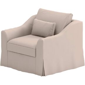 غطاء بديل للكرسي Farlov من القطن الثقيل مصنوع متوافق مع غطاء كرسي IKEA Farlove فقط! (قطن أبيض نقي)