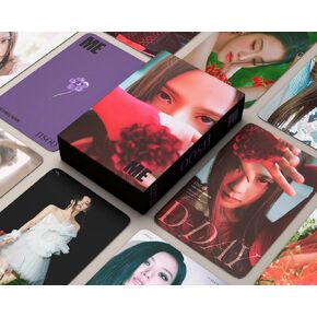 فن وير تيك مجموعة بطاقات صور من جيسو مي، 55 قطعة من البوم جيسو سولو 2023، بطاقات لومو بلون اسود وزهري، هدية لمحبي الكيه بوب للاولاد والبنات وبلينك in Kuwait