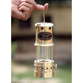Miner Lamp Oil Solid Brass 100% Working Nights Costume Props Lamp Table Decor for Home Wedding Party Halloween Birthday Beautiful Gift Toy for Women Girl (Gold) in Saudi Arabia