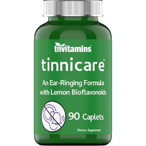 tnvitamins Tinnicare: تركيبة شاملة لتخفيف رنين الأذن مع بيوفلافونويد الليمون وفيتامين C وفيتامينات B1 وB2 وB6 وB12 | 90 كبسولة in Kuwait