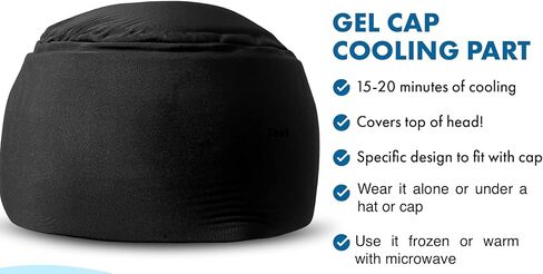 قبعة بيسبول من جل الصداع - من قبعة الصداع الأصلية لتخفيف الصداع النصفي، أنيقة ومنفصلة، ​​رائعة للرحلات السريعة ومرافقي السيارات والمهمات، قناع يقلل من الوهج والقبعة قابلة للتعديل بالكامل in Kuwait