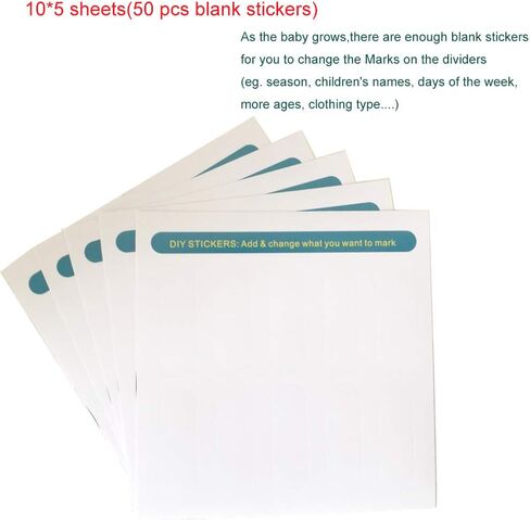 فواصل خزانة الأطفال فواصل حجم خزانة الأطفال فواصل ملابس الأطفال فواصل ملابس الأطفال لمنظم الخزانة/فواصل الشماعات in Kuwait