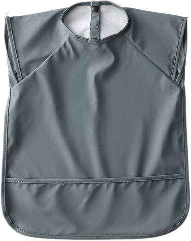 Waterproof Baby Bibs,Infant Toddler Extra Cover Feeding Bib With Food Catcher,Easy Clean & Washable in Saudi Arabia
