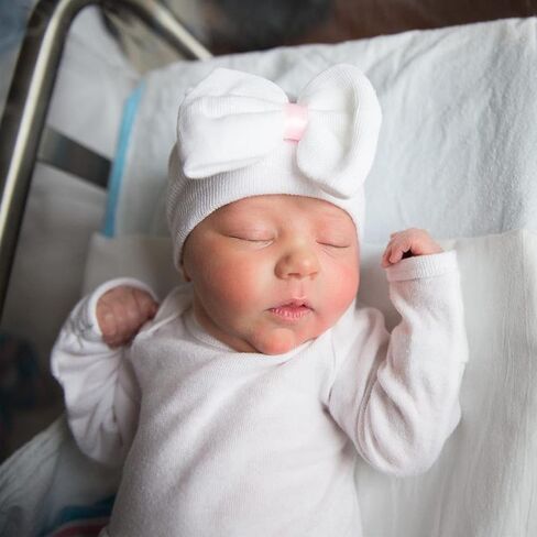 Newborn Baby Girl Hats with Bow No Scratch Cotton Toddler Infant Hat Beanie Caps Soft Newborn Hospital Hat 0-3 Months in Saudi Arabia