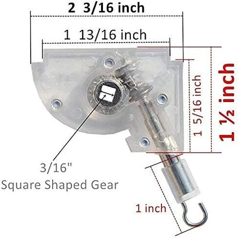 cuteLEC Wand Tilter 1Pack for 2" Cloth Tape Blinds, Tilt Mechanism Hook Connection with Square Zinc Gear in Kuwait