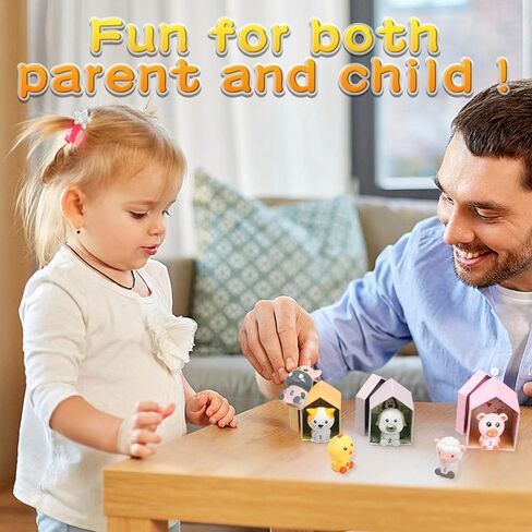 ألعاب تعليمية لعمر 1 2 3 سنوات، 12 قطعة من ألعاب حيوانات المزرعة لعد مونتيسوري للأطفال الصغار، ألعاب حركية دقيقة لفرز المطابقة، هدية عيد الميلاد وعيد الفصح للأطفال الأولاد والبنات من سن 12 إلى 18 شهرًا in Kuwait