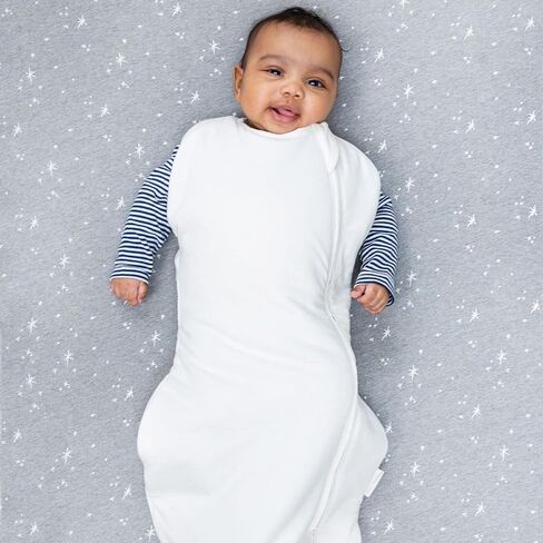 قماط لحاف Happiest Baby Sleepea - بطانية قماط أطفال مصنوعة من القطن العضوي بنسبة 100% - صممها الطبيب لتعزيز نمو الورك الصحي (عاجي، مقاس XL) in Kuwait